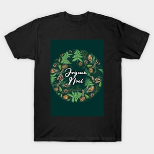 Forest Life Wreath Christmas Card T-Shirt